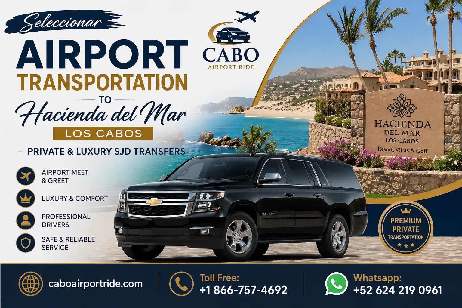 Airport Transportation to Hacienda del Mar Los Cabos – Private & Luxury SJD Transfers Airport_resultado