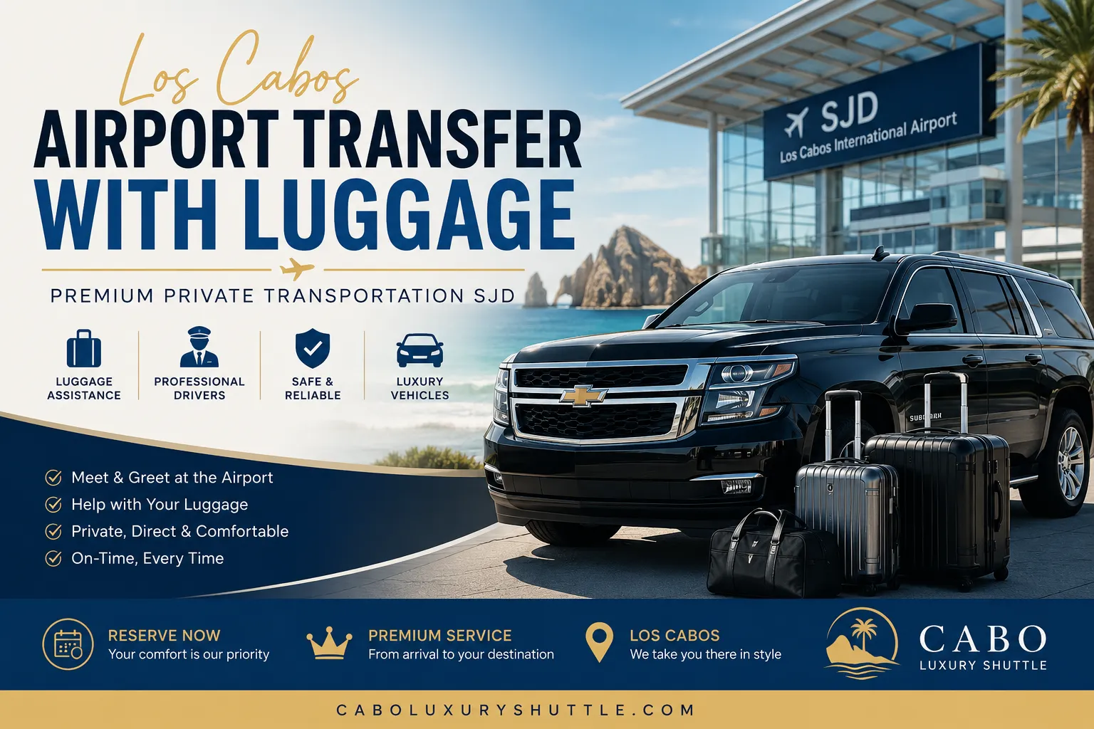 Los Cabos Airport Transfer with Luggage Premium Private Transportation SJD_resultado