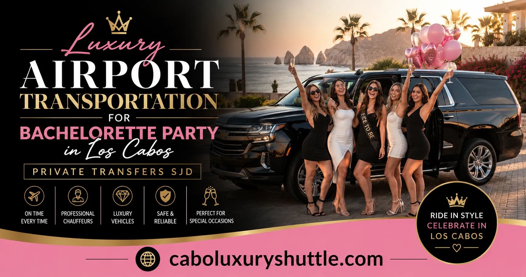 Luxury Airport Transportation for Bachelorette Party in Los Cabos Private Transfers SJD_resultado
