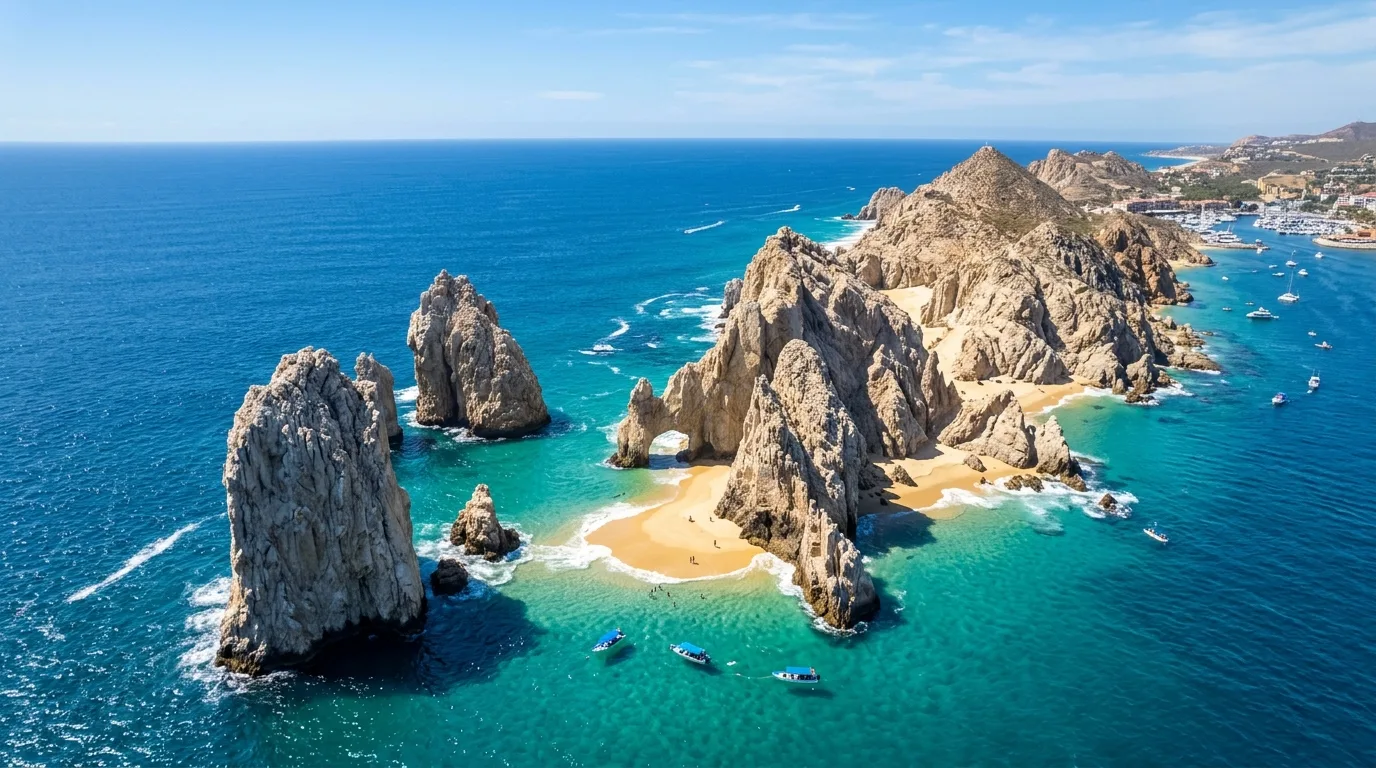 Panoramic view of El Arco and Land's End, key things to know before visiting Los Cabos for first-time visitors